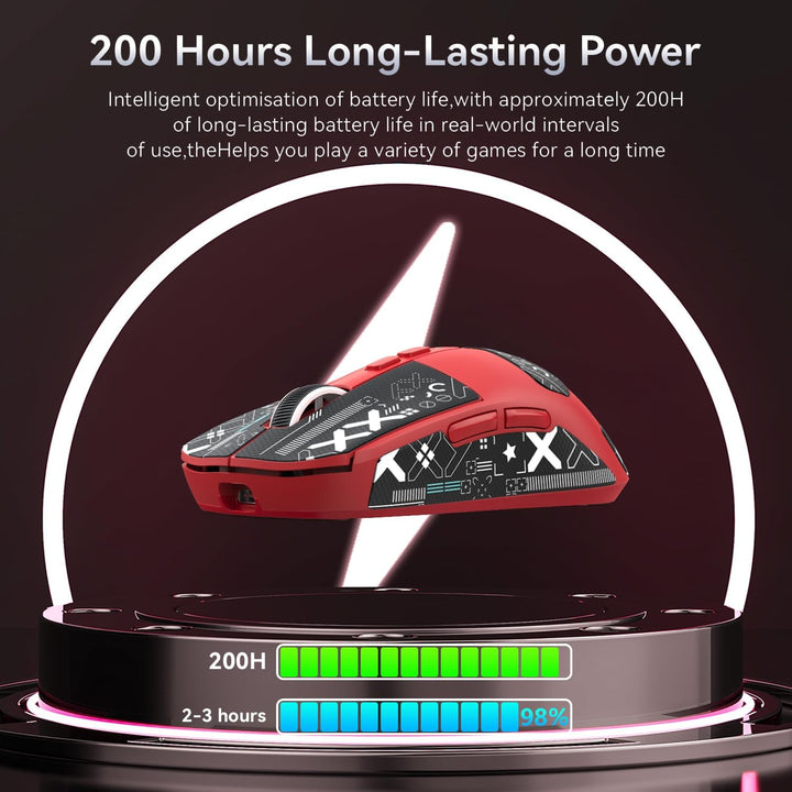 ATTACK SHARK X6 49g Superlight Mouse with Magnetic Charging Dock, PixArt PAW3395 Gaming Sensor, BT/2