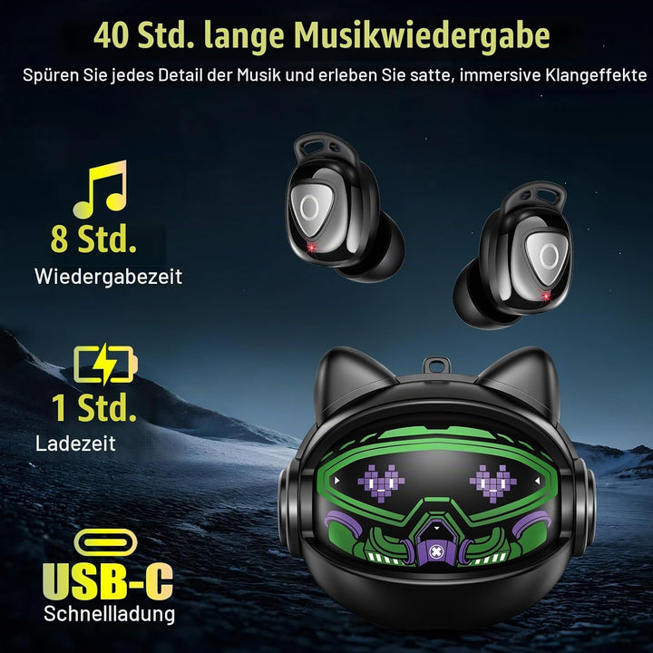 Bluetooth Kopfhörer, 2026 In Ear Kopfhörer Kabellos Bluetooth 5.4 mit 4 ENC Noise Cancelling Mic, St