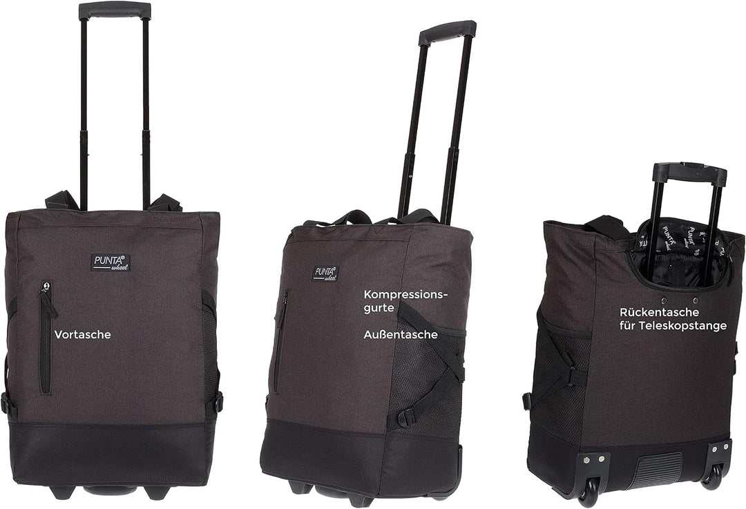 Punta Wheel Shoppingtrolley Einkaufstrolley 10183-0100 TT Black +TK | Einkaufsroller Einkaufswagen S