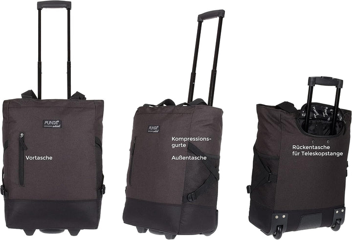 Punta Wheel Shoppingtrolley Einkaufstrolley 10183-0100 TT Black +TK | Einkaufsroller Einkaufswagen S