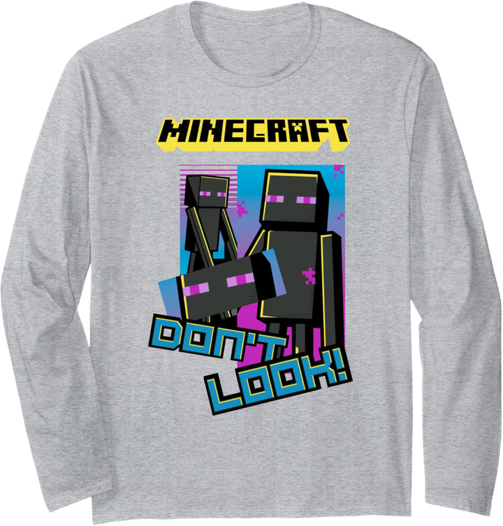 Minecraft Enderman Don't Look! Poster Langarmshirt
