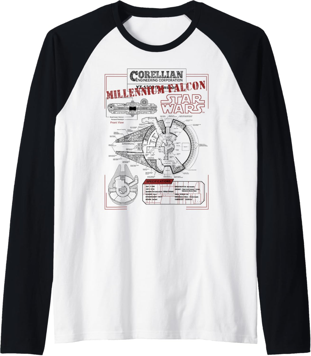 Star Wars Millennium Falcon Corellian Engineering Raglan