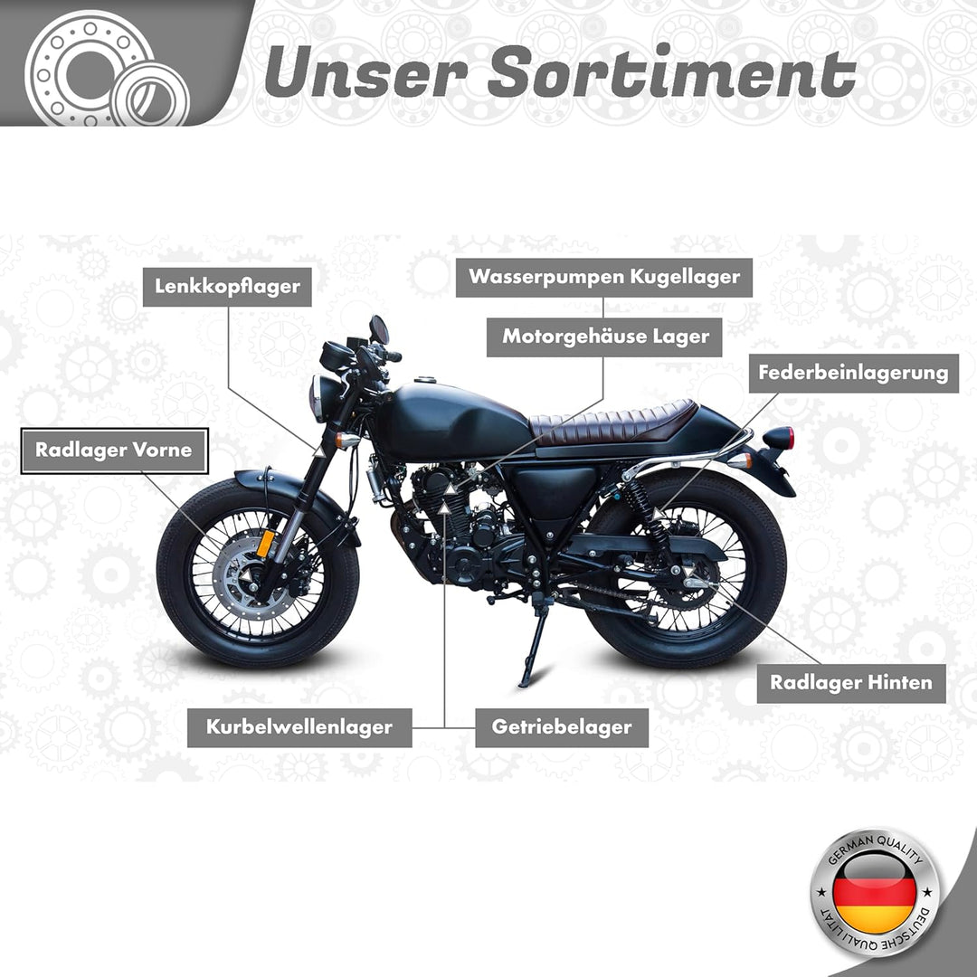Parts and Parts Radlager vorne kompatibel mit Access AMX AMX 6.46 AMX 6.46 EFI 4x4 AMX 6.46 LV EFI