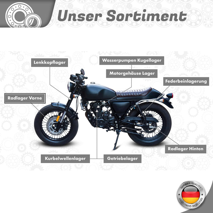 Parts and Parts Radlager vorne kompatibel mit Access AMX AMX 6.46 AMX 6.46 EFI 4x4 AMX 6.46 LV EFI
