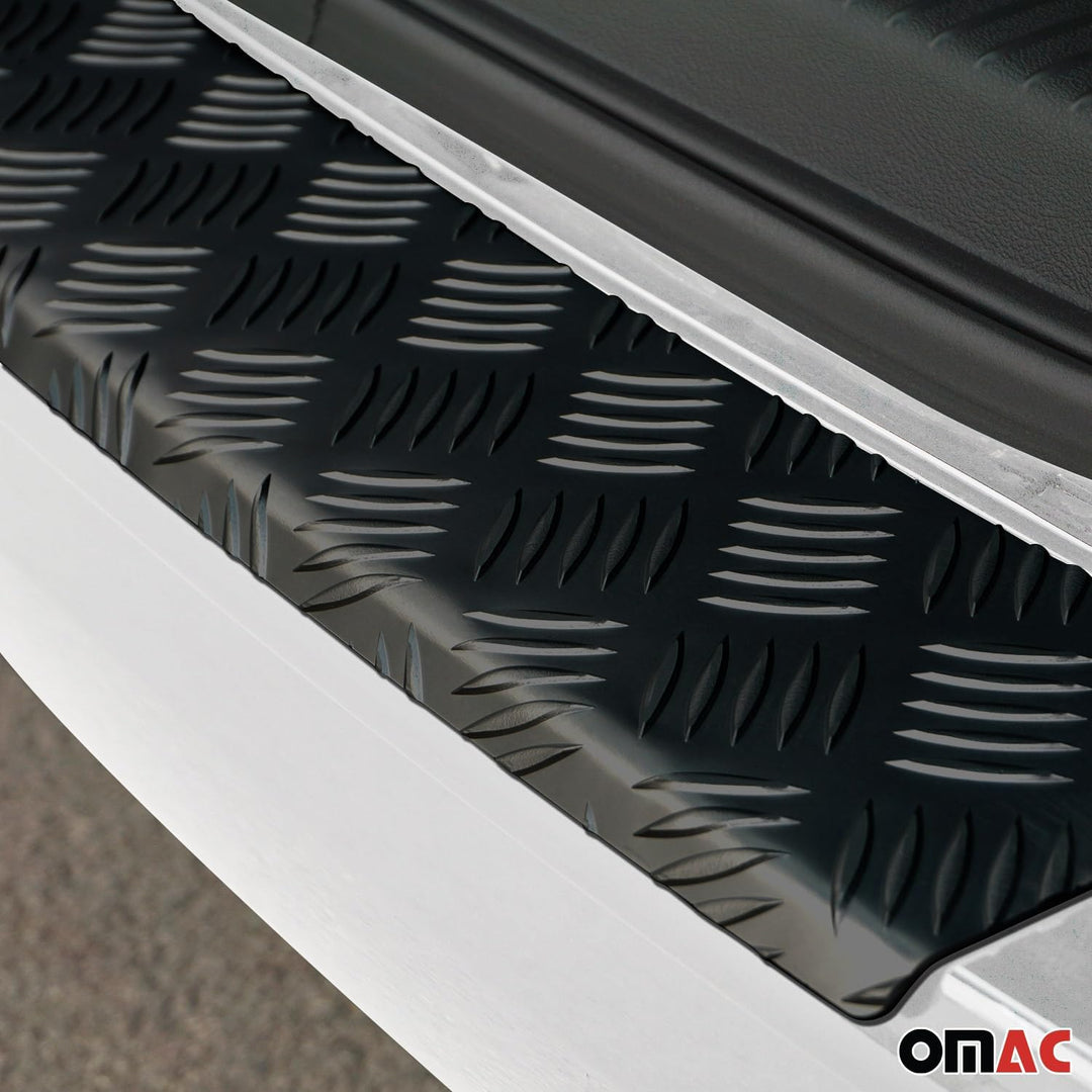 OMAC Ladekantenschutz Stossstange für VW T6 T6.1 ab 2015 Doppeflügel Alu Schwarz T6 Doppelflügeltür