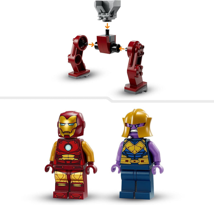 LEGO Marvel Iron Man Hulkbuster vs. Thanos Set für Kinder ab 4 Jahren, Superhelden-Action basierend