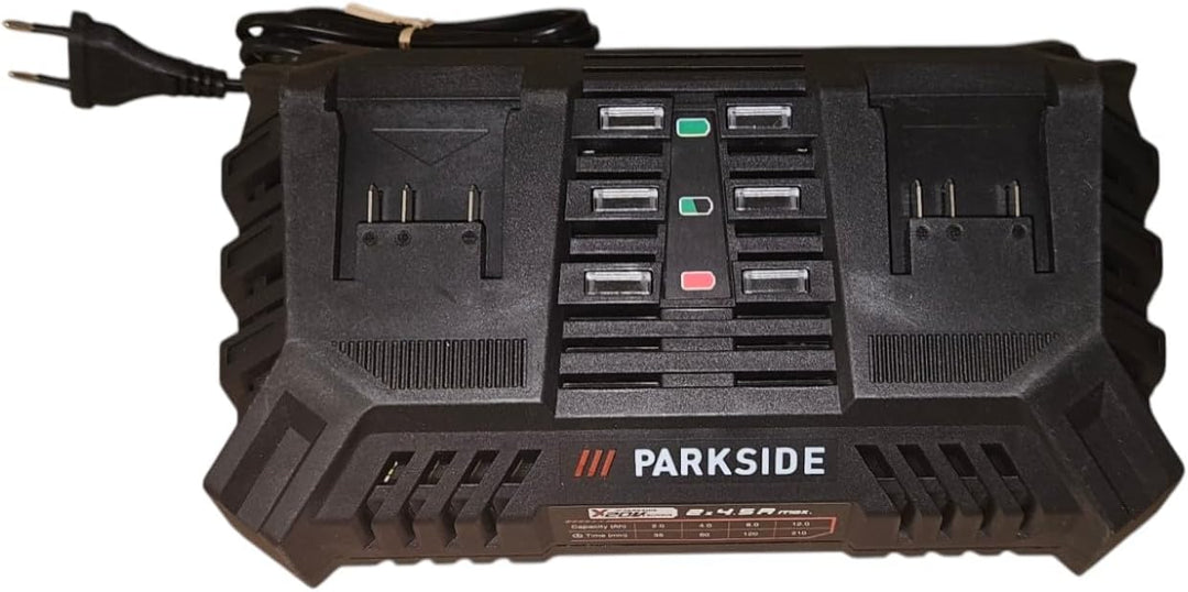 Parkside 20 V Akku-Doppelladegerät PDSLG 20 B1, 2 x 4,5 A