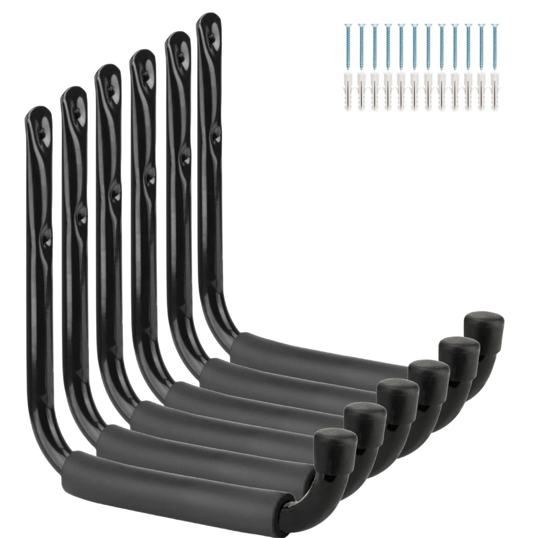 PiPaFox Haken für Garagenspeicherleitern, 24 CM / 9,5 Zoll Hochleistungs-Jumbo-Arm-Utility-Rack für