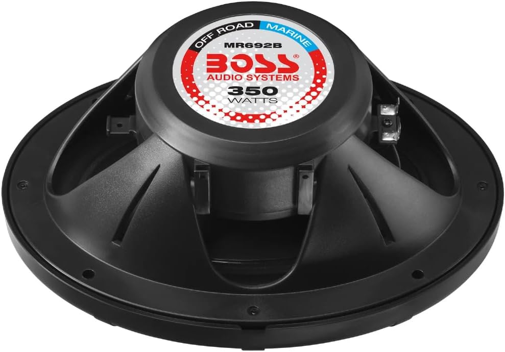 KIT Set FÜR BOSS Audio Systems MR692B 2 ovale 2-Wege-Marinelautsprecher, schwarz 6 x 9 15 x 23 cm 17