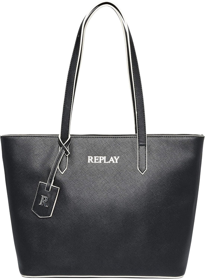 Replay Damen Fw3074 Henkeltasche, UNIC 098 Black, 098 Black