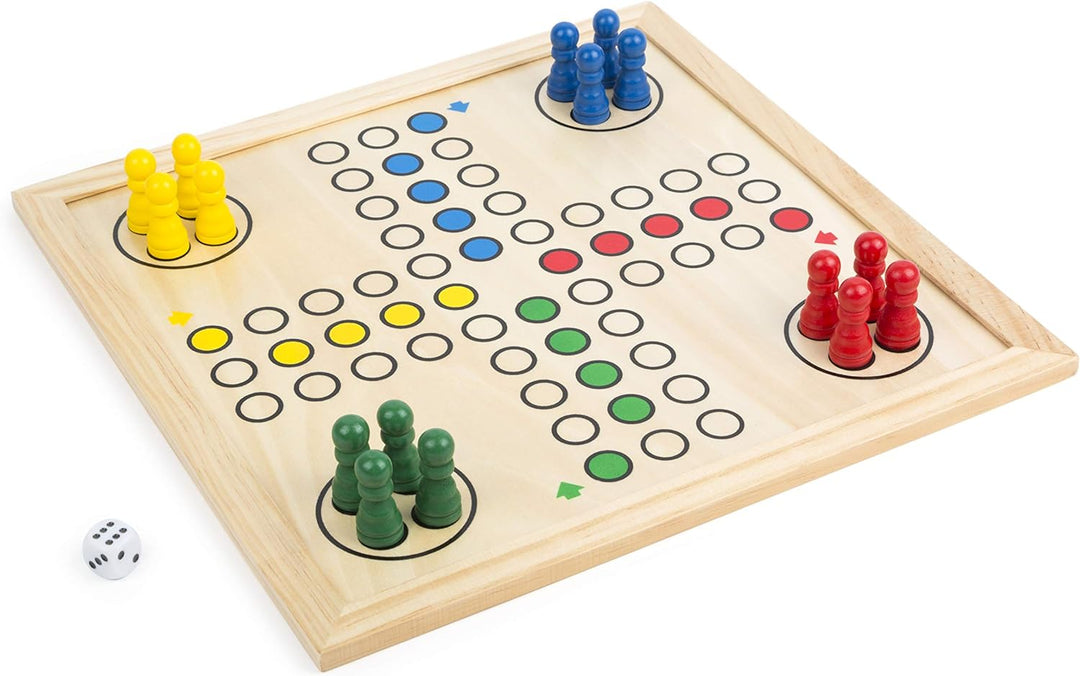 Small Foot Spielesammlung 9 in 1 aus Holz, Klassische Gesellschaftsspiele für die Familie, für Kinde