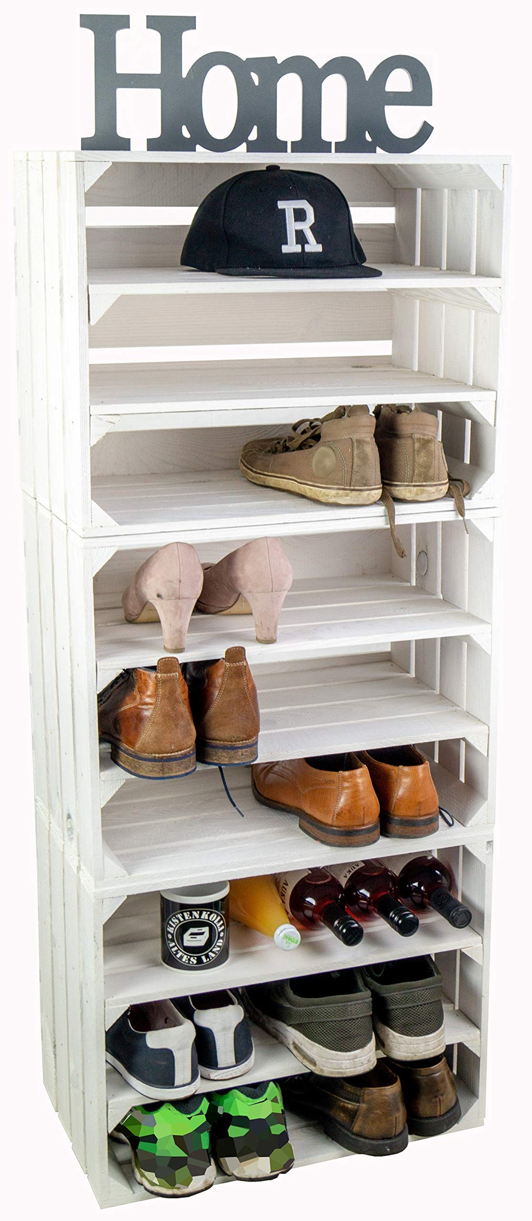 3 x Schuhschrank Schuhablage Schuhkommode Flur Sitzbank Organizer Schuhbank Standregal Garderobe aus