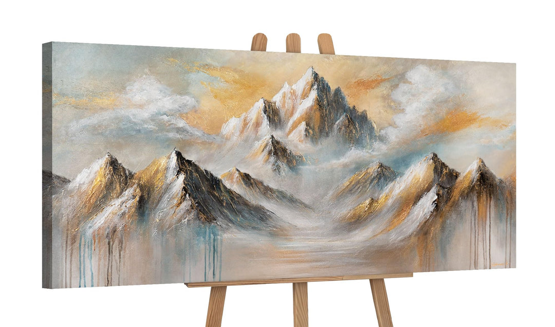 YS-Art Landschaftsmalerei Acryl Gemälde Berge auf Leinwand Moderne bilder set handgemalt Wandbild Wo