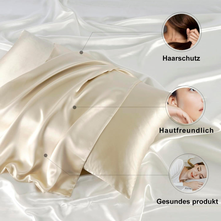 ZIMASILK Kissenbezug aus 100% Seide für Haare und Haut. Doppelseitige 19 Momme Reine Maulbeerseide K