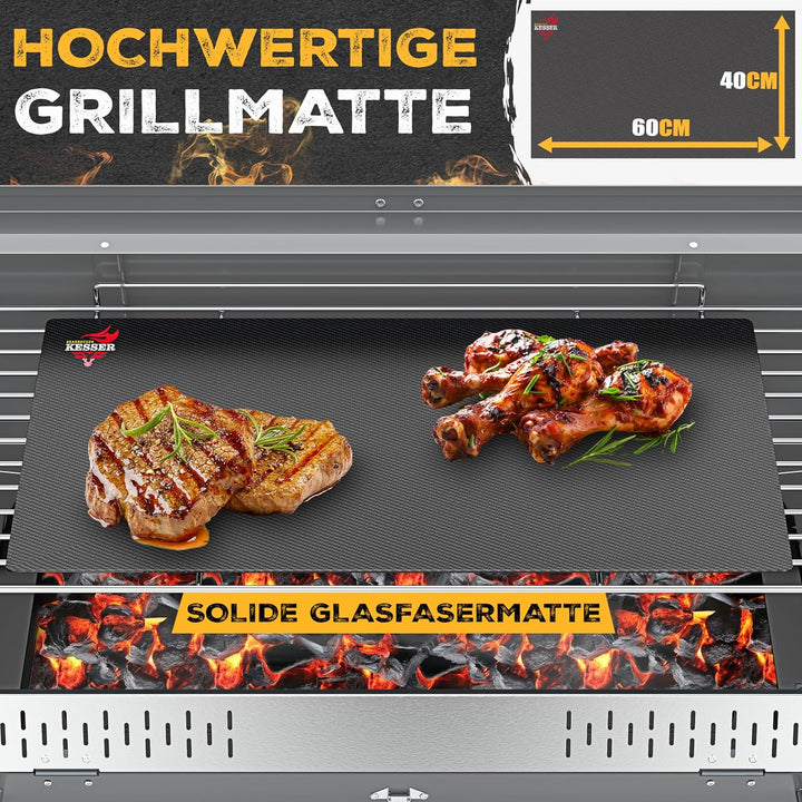 KESSER® Klappgrill tragbarer Camping Grill mit Gestell | Holzkohlegrill aus pulverbeschichtetem Stah