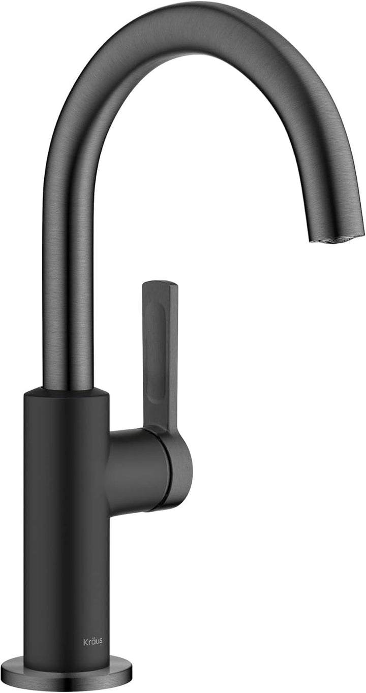 KRAUS Oletto KPF-2822MBSFSB Küchenarmatur mit einem Griff in mattem Schwarz/Spot-Free Black Stainles