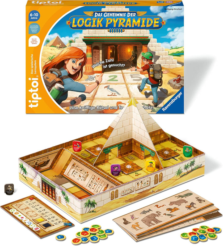 Ravensburger tiptoi Spiel 00120 Das Geheimnis der Logik-Pyramide - Lernspiel ab 6 Jahren, Logikspiel