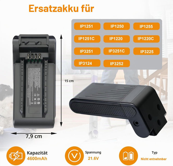 4600mAh XBATR640EU Ersatzakku für Shark IP1251 IP1250 IP1255 IP1251C IP1220 IP1220C IP3251 IP3251C I