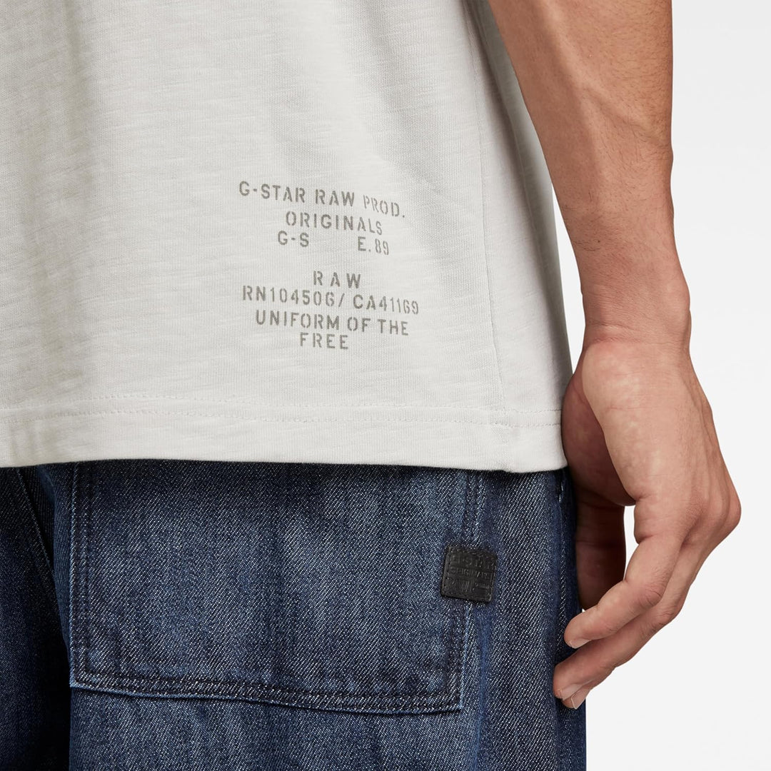 G-STAR RAW Herren Utility Pocket Tape T-Shirts XL Grau (Cool Grey D22149-b248-1295), XL Grau (Cool G