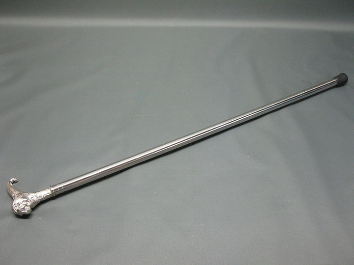 Edelstahl Gehstock Spazierstock Wanderstock 96 cm Löwe mit Metall Griff Steampunk Walking Stick