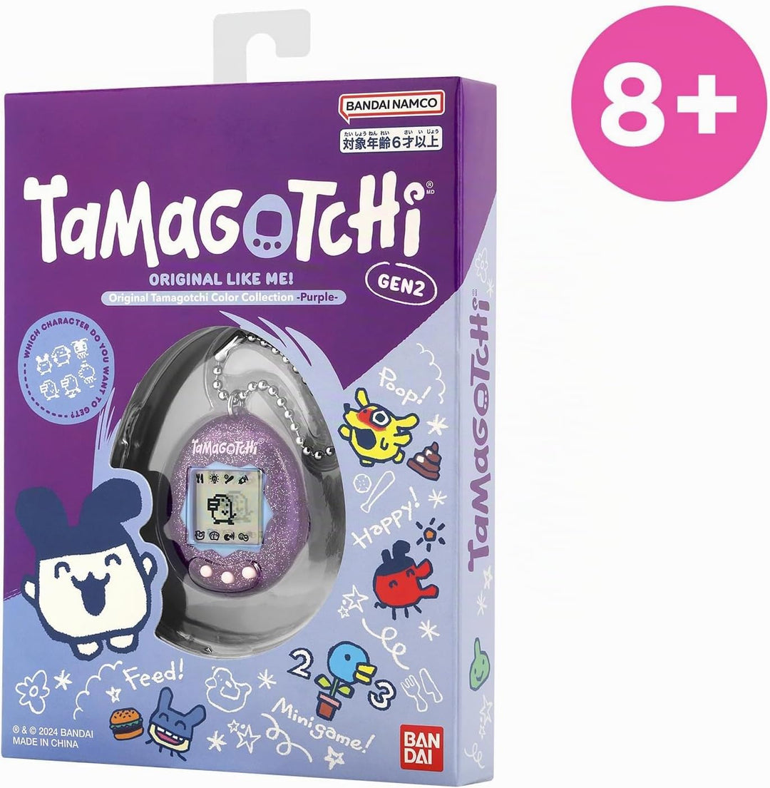 Bandai - Original Tamagotchi Color Collection Purple - Elektronisches virtuelles Haustier mit Farbdi