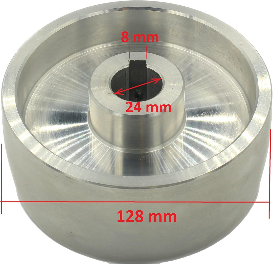 (AL5-24) CNC gefrästes Riemenschleifer Set für Messerschleifer 130 mm Antrieb-24 mm Schaft 75 mm Spu