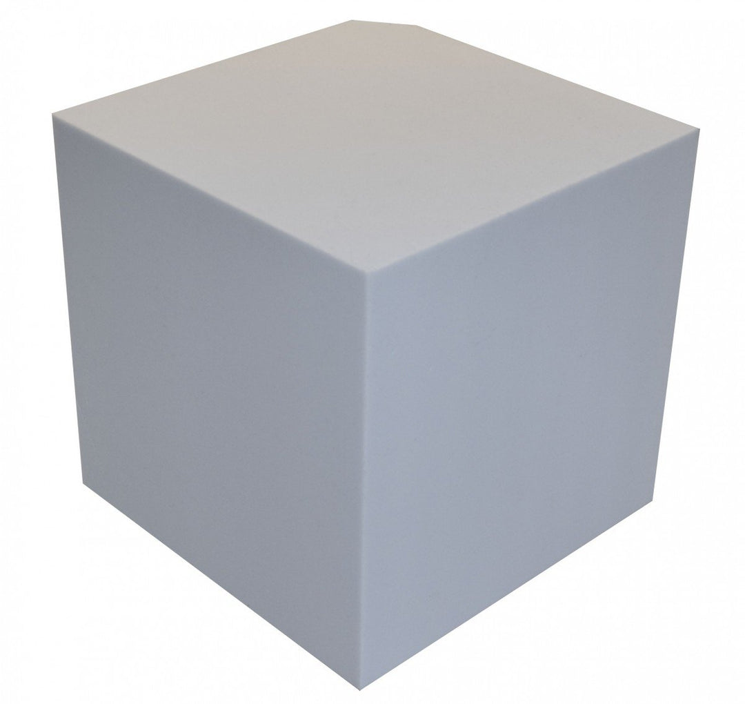 Manufactur Schaumstoffe Wegerich Akustikwürfel aus BASOTECT® lichtgrau 40 x 40 x 40cm mit Edelstahl-