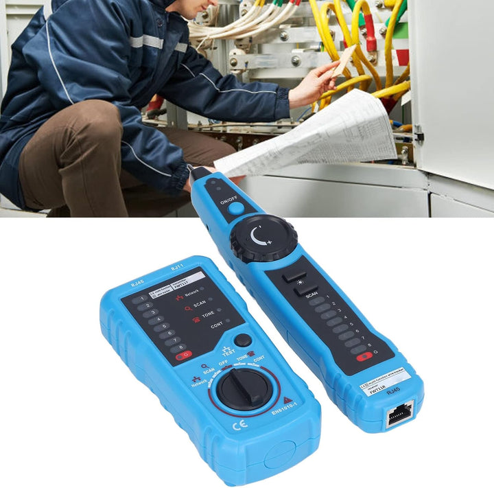 Bewinner Netzwerk-LAN-Kabeltester, RJ11-RJ45-Kabeltester, Kabeltester für Ethernet-Telefonkabel, Lei
