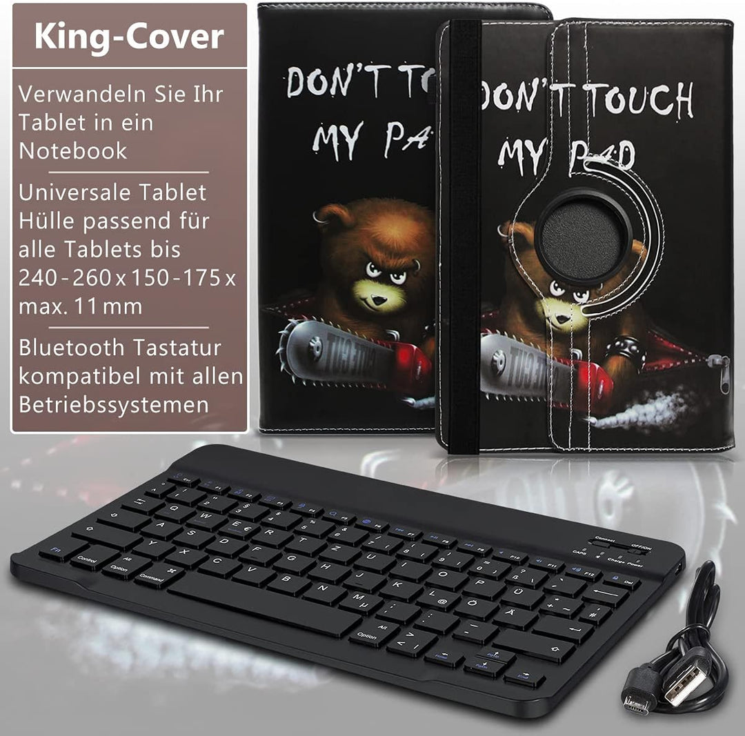 Tablet Hülle kompatibel mit Blackview Tab 20 16 15 13 12 11 10 Pro 9 8 8E Tasche Schutzhülle Bluetoo
