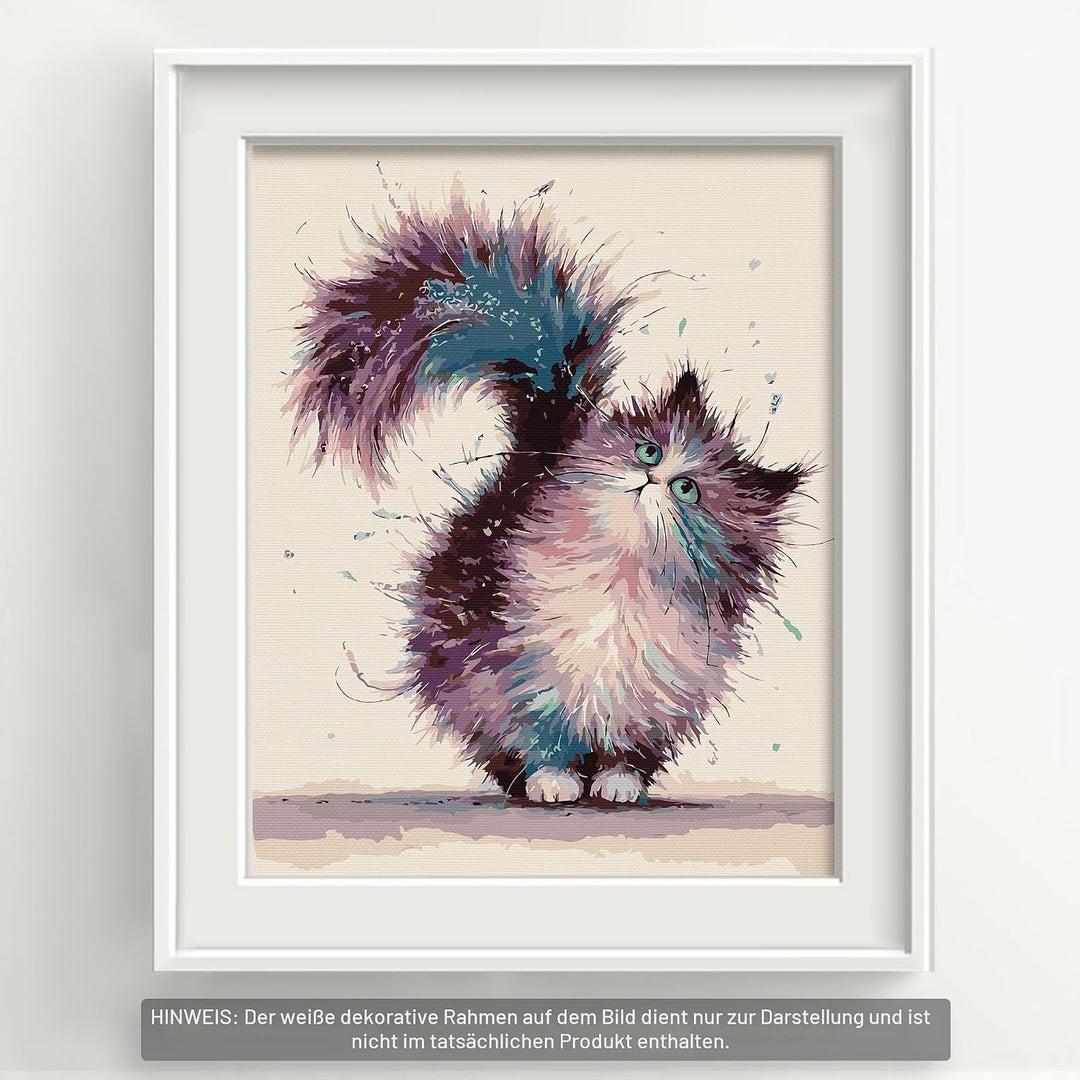 Bougimal Malen Nach Zahlen Erwachsene Tiere Ohen Rahmen inklusive Pinsel und Acrylfarben - 40 x 50 c