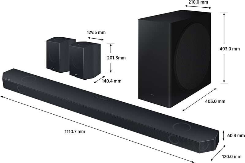 SAMSUNG HW-Q930C/ZF Soundbar - Dolby Atmos, Q-Symphony Gen II, 9.1.4 Kanäle, SpaceFit Sound+ und kom