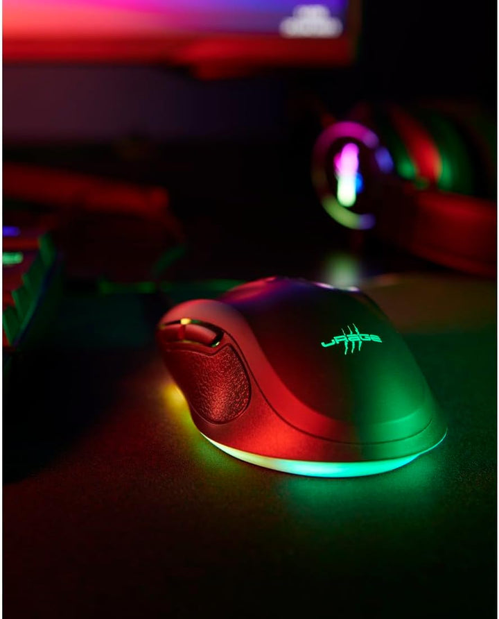 uRage Gaming-Maus Reaper 340, kabelgebundene Maus mit 7 programmierbaren Tasten, bis zu 8000 DPI, su
