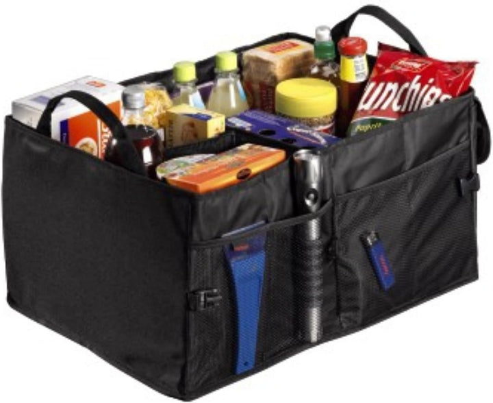 Hama Kofferraumtasche gross (Faltbare Autotasche, Kofferraum-Organizer mit Klettbefestigung inkl. Kl