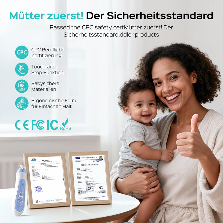 COSLUS Elektrische Nagelfeile Baby Wiederaufladbar: 2026 Electric Baby Nail Trimmer Sanfter 5 Geschw