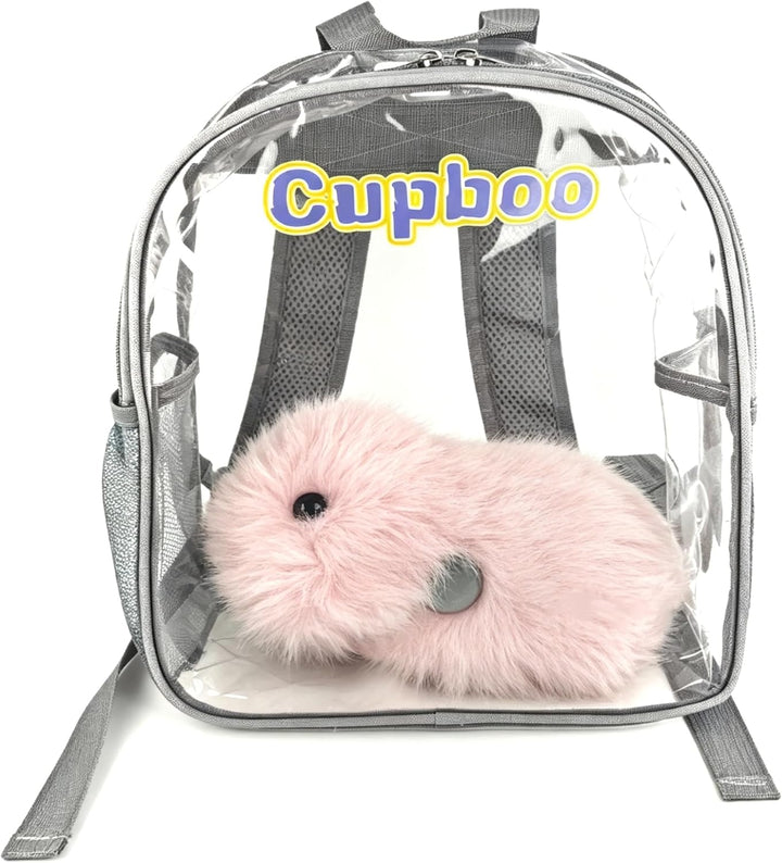 Booboo Transparenter Rucksack mit integrierter Kosmetiktasche für Roboter-Haustiere