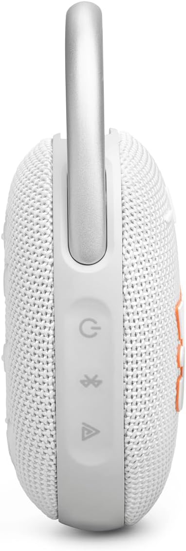 JBL Clip 5 in Grau – Tragbare Bluetooth-Lautsprecher-Box mit JBL Pro Sound, tiefem Bass und Playtime