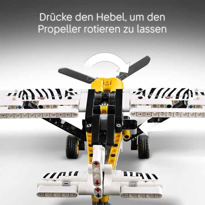 LEGO Technic Propellerflugzeug, Baubares Flugzeug Spielzeug für Kinder, Geschenk für Jungen und Mädc