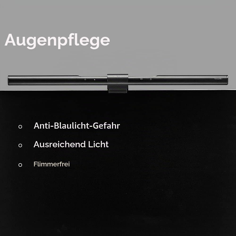 BenQ ScreenBar LED Monitor Lampe Schreibtischlampe bildschirmlampe mit Auto-Dimmen und Farbton-Anpas