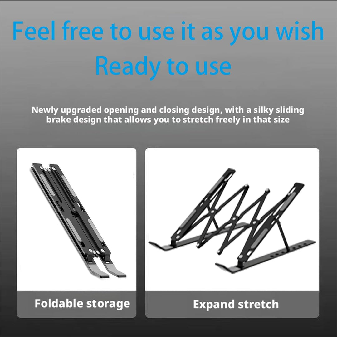 Laptop ständer aus Aluminium,Faltbarer,belüfteter Halter,laptopständer höhenverstellbar,Ergonomisch