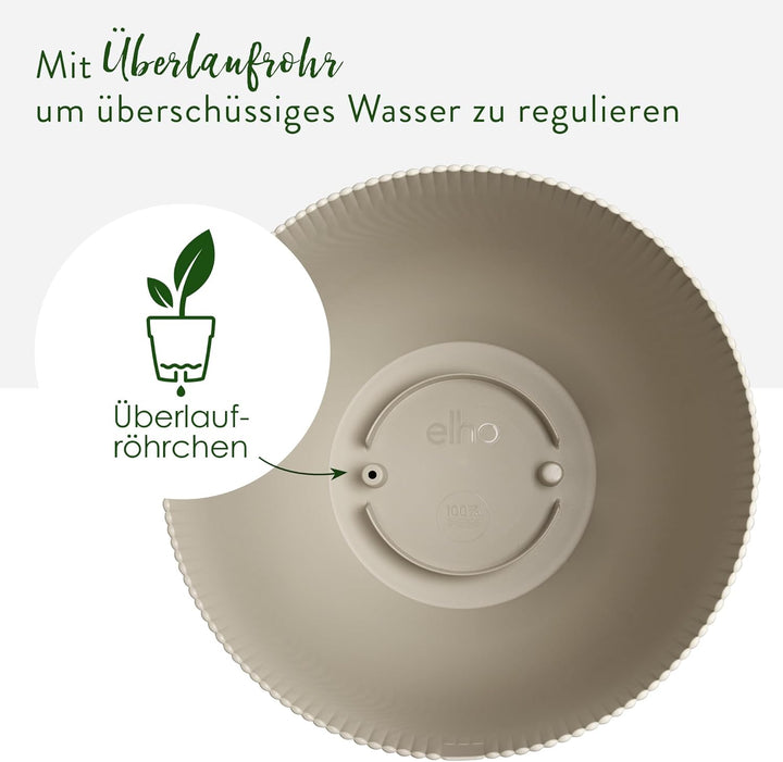 elho Sereh Rund 47 - Blumentopf für Innen und Aussen - 100% recyceltes Plastik - Ø 47.0 x H 40.1 cm