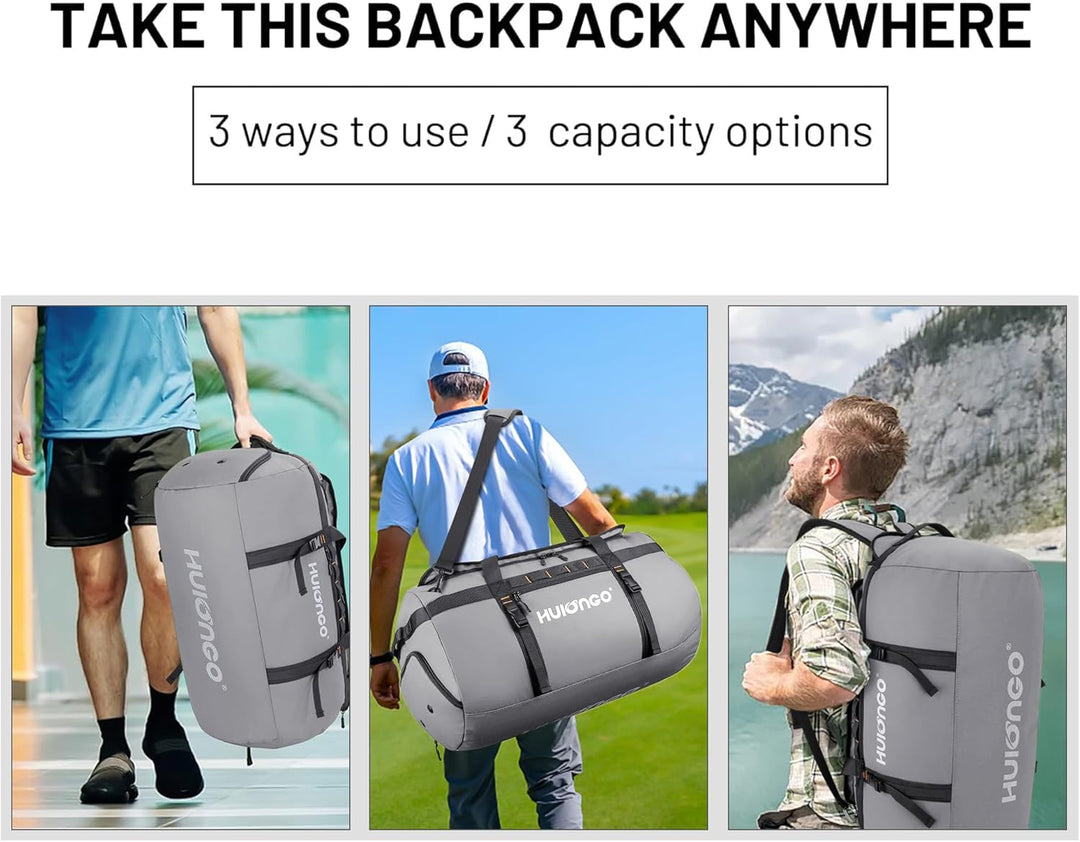 Hulongo Sporttasche Herren Damen 40L Reisetasche Klein für Kurztrips Weekender Gym Tasche mit Schuhf