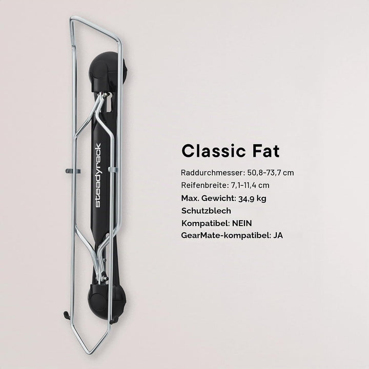 Steadyrack Fahrrad Wandhalterung - Fat Rack - Fahrrad Wandhalterung Vertikal als Aufbewahrungslösung