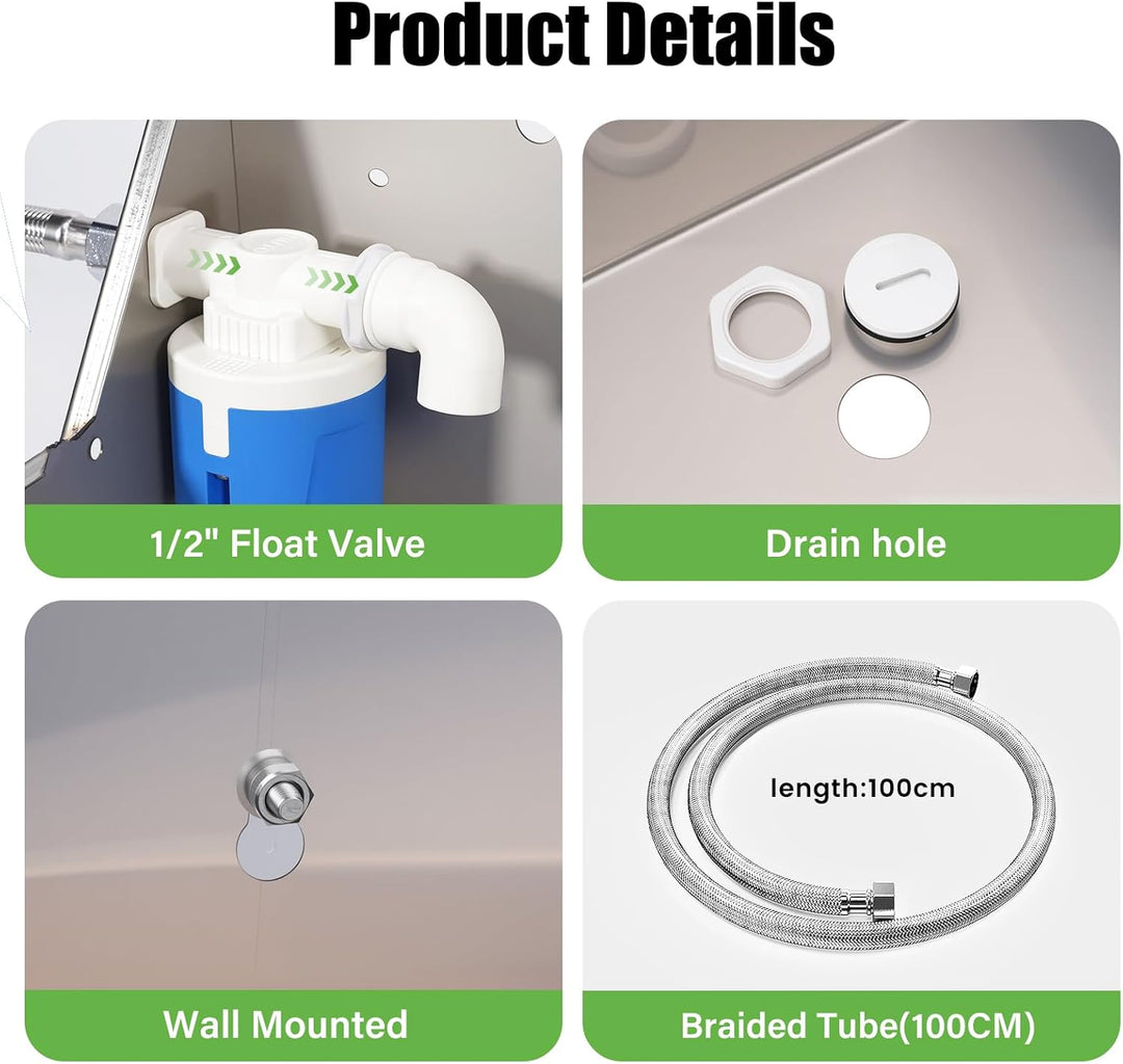 Rinder und Schafe Trinktrug 8 Liter Hundewasser im Freien Edelstahl-Wassernapf für grosse Hunde,Hund