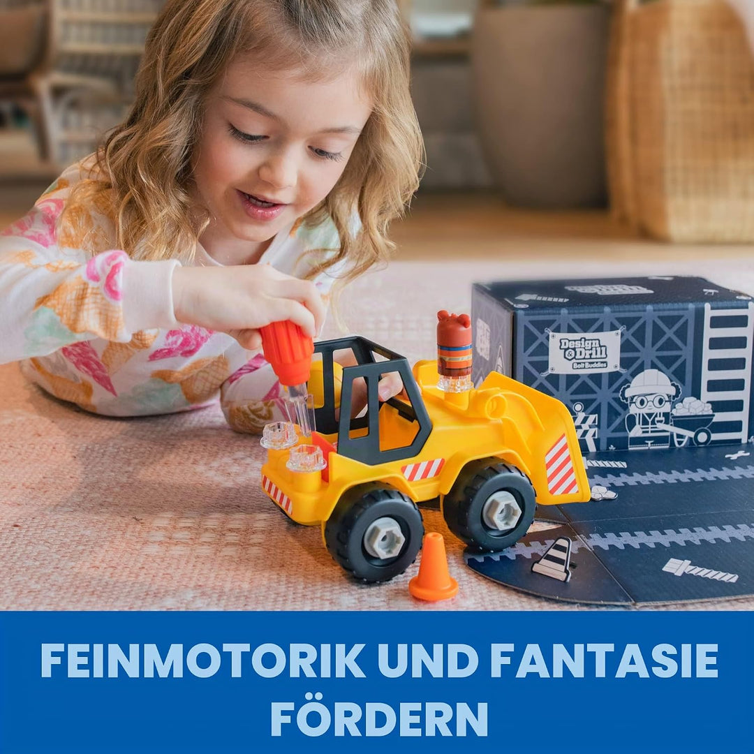 Learning Resources Design &amp; Drill Schrauberkumpel Planierraupe, Spielzeug zum Auseinanderbauen, mit