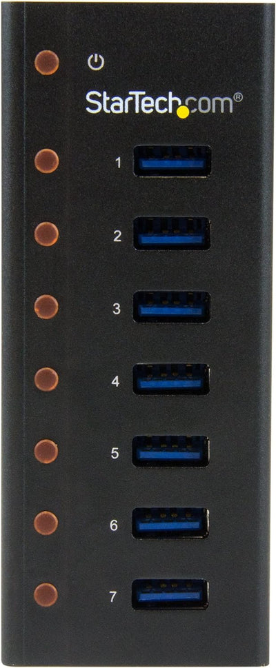 StarTech.com 7 Port USB 3.0 Hub - Metallgehäuse - Desktop oder Wandmontierbar - Kompakter 7-fach Ver