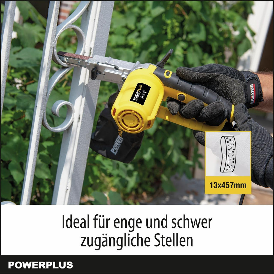 POWERPLUS POWX139 - Lijadora de banda 400w, Schwarz/Gelb