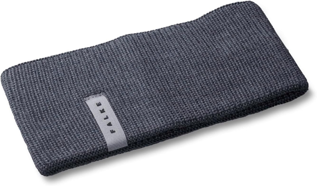 FALKE Unisex Stirnband Basic Merino Ultrafine Rib U Hb Wolle schnelltrocknend warm 1 Stück, Grau Dar