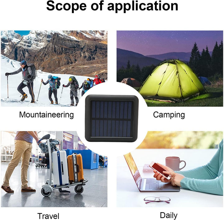 Tragbares Solartelefon-Ladegerät, 20000-mAh-Solar-Powerbank mit Zwei Ausgängen, USB-C-Anschluss und