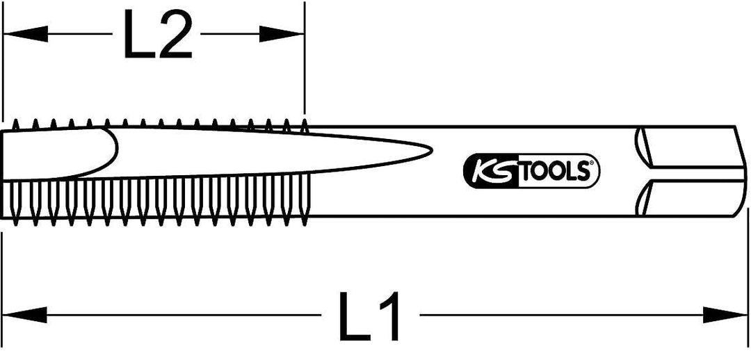 KS Tools 331.2050 HSS CO Handgewindebohrer-Satz M, M5x0,8, 3-tlg. M5 x 0.8, 3-teilig, M5 x 0.8, 3-te