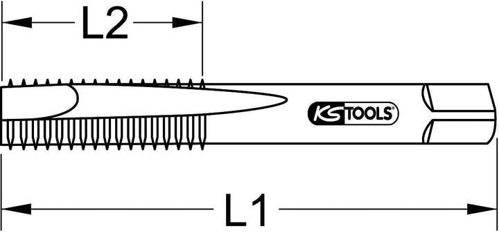 KS Tools 331.2050 HSS CO Handgewindebohrer-Satz M, M5x0,8, 3-tlg. M5 x 0.8, 3-teilig, M5 x 0.8, 3-te